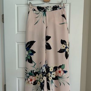 Zara Floral wide leg pants